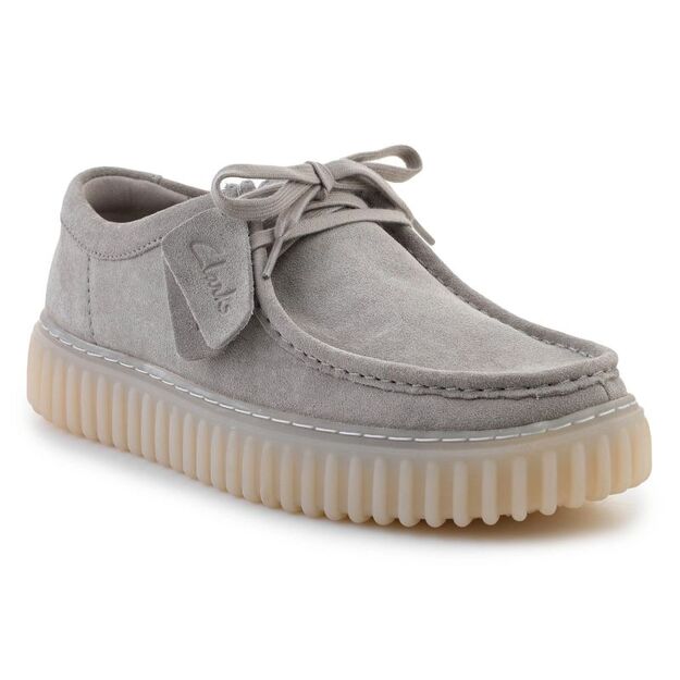 Clarks Torhill Lo 26182810 Light Gray Suede