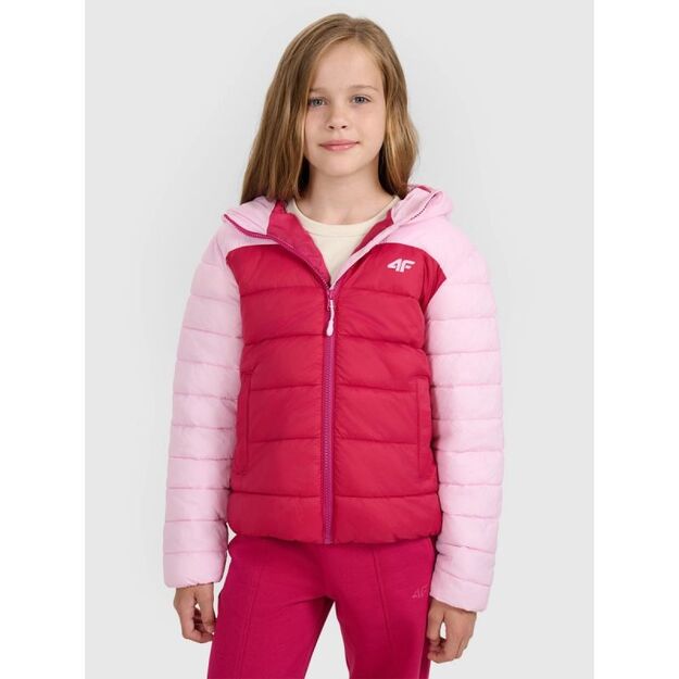 Girls\  down jacket with synthetic filling 4F 4FJRAW25TDJAF0771-54S