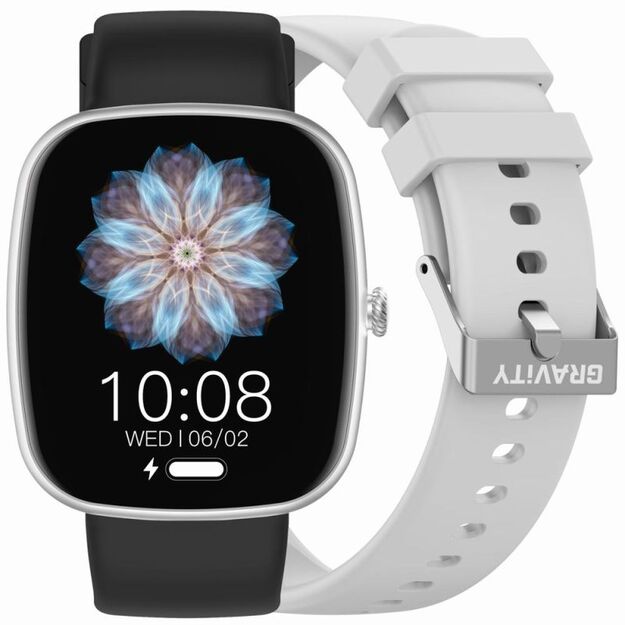 GRAVITY GT18-5 Women\ s Smartwatch Black Silicone Strap + Gray Strap