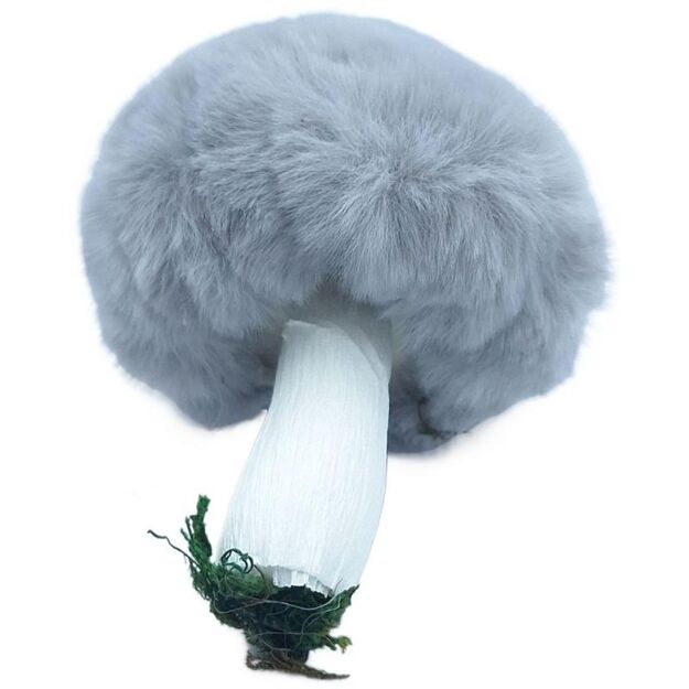 DECORATIVE PENDANT MUSHROOM 8x12CM GRAY