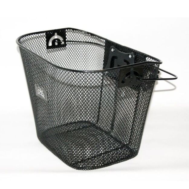 Bicycle basket - mesh front Click black