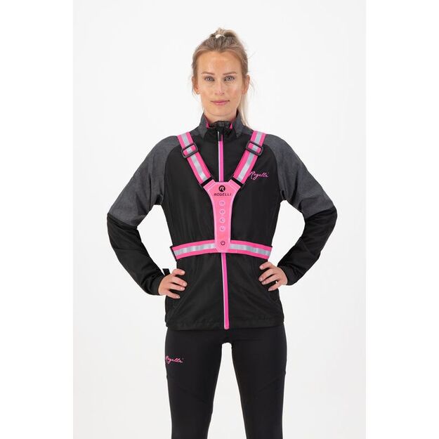 Rogelli pink LED reflective vest