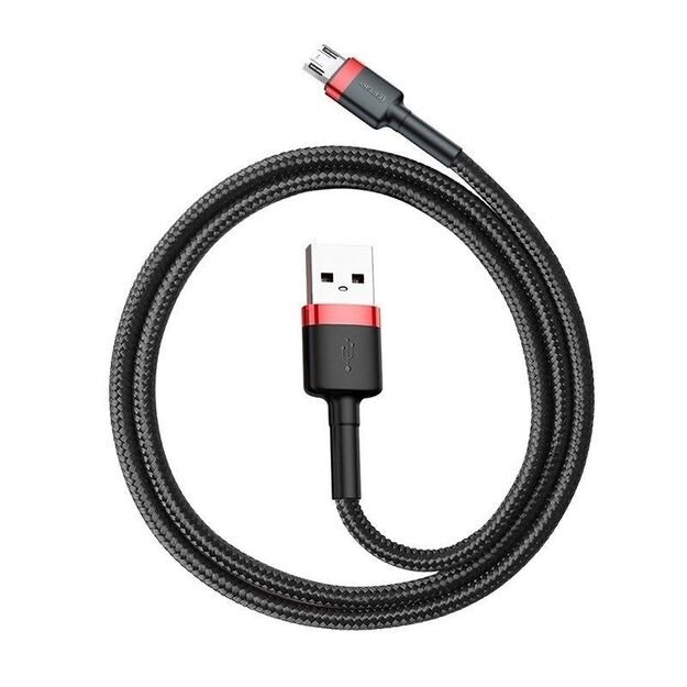 Baseus cafule CAMKLF-C91 cable (USB M - Micro USB M  2m  black and red)