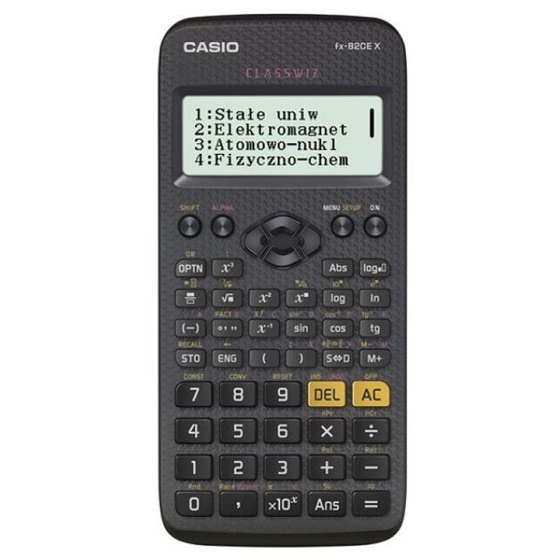 CASIO SCIENTIFIC CALCULATOR FX 82CEX BLACK, 12-DIGITAL DISPLAY