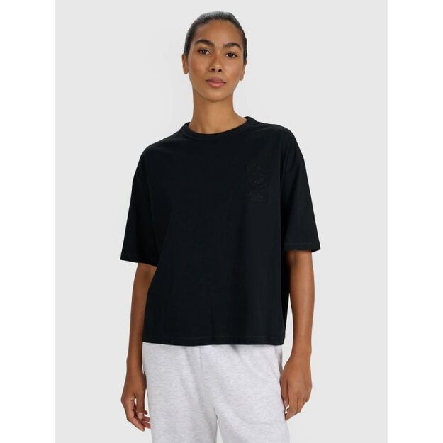 Women\ s oversize printed T-shirt 4F 4FRSS25TTSHF2979-20S