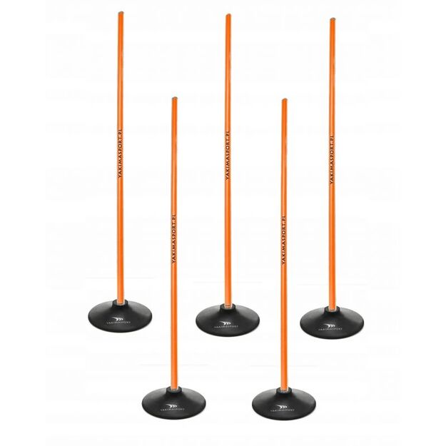 Slalom obstacle course 160cm sticks + base 1.5kg Orange 100866